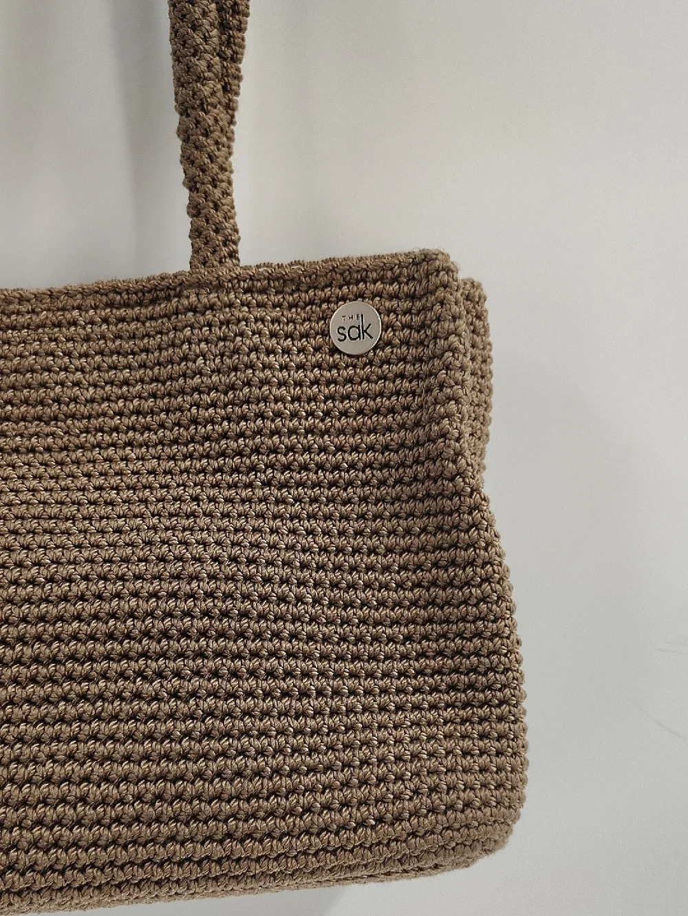 The Sak Woven Bag Neutral Brown Dark Beige Arm Bag - Picture 2 of 8